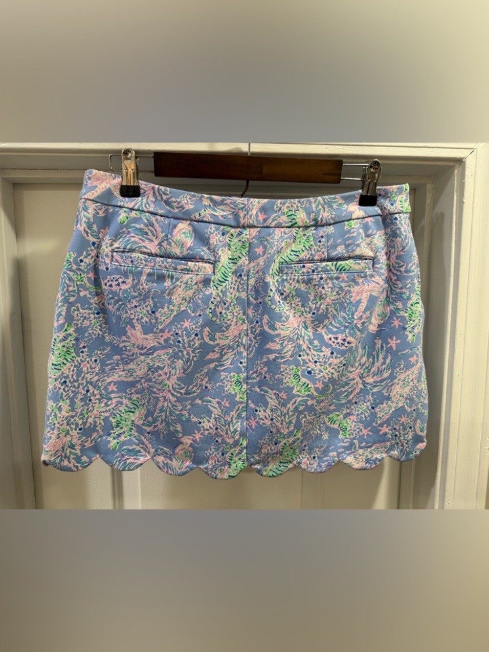 Lilly Pulitzer Colette Skort Skirt The Turtle Package Size 8 Scalloped